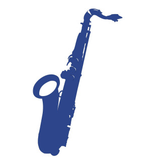 Sticker décoration adhésive saxophone