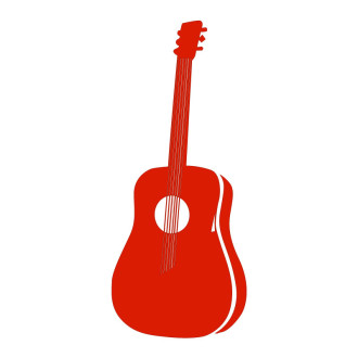Sticker vinyle déco guitare classique