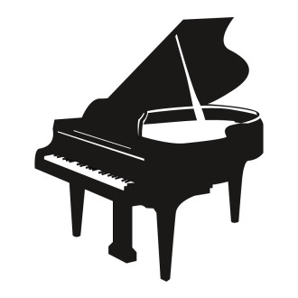 Sticker décoration piano