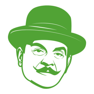 Sticker décoration murale Hercule Poirot