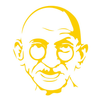Sticker autocollant Gandhi