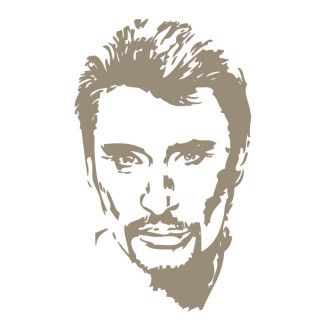 Sticker mural Johnny Hallyday