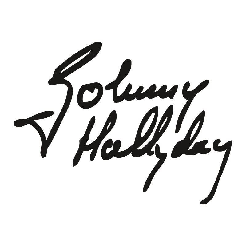 sticker autocollant Johnny Hallyday