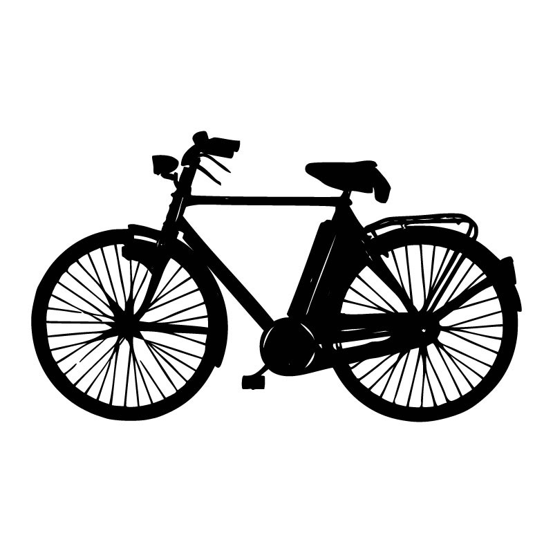 Sticker mural vélo hollandais