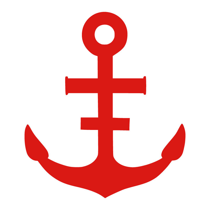 sticker vinyle ancre marine