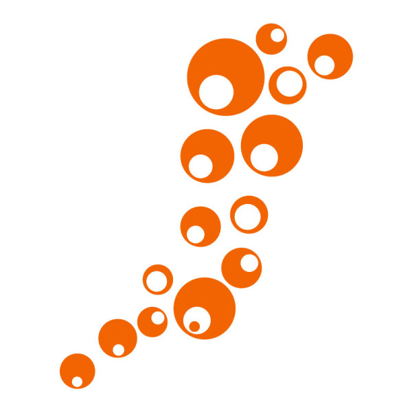 Sticker mural bulles