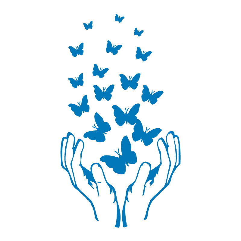 Sticker envolée de papillons