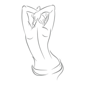 sticker decoration murale silhouette femme