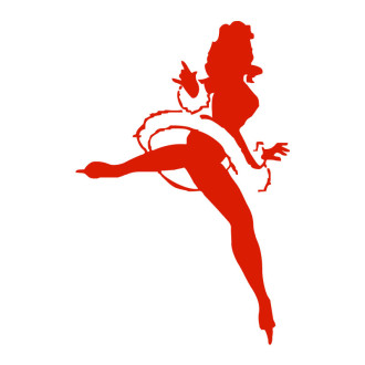 Sticker danseuse moulin rouge