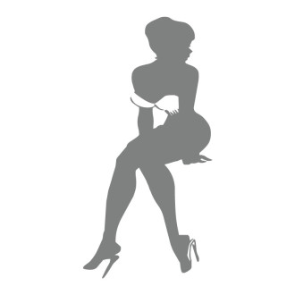 Sticker mural femme bikini