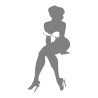 Sticker mural femme bikini