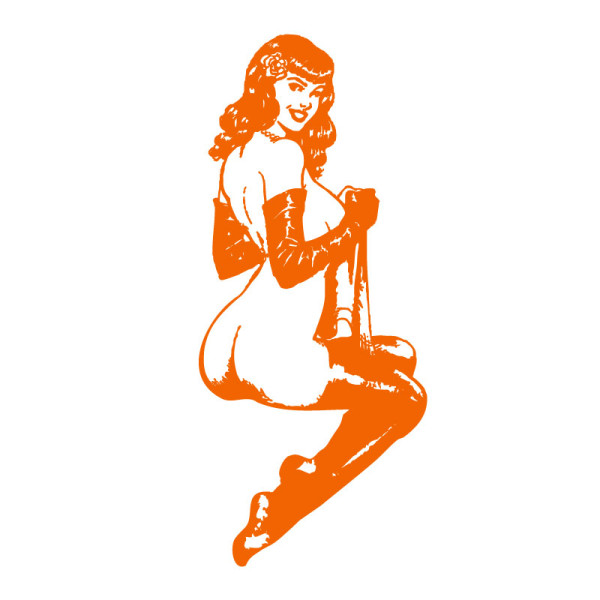 Sticker autocollant pin up années 60