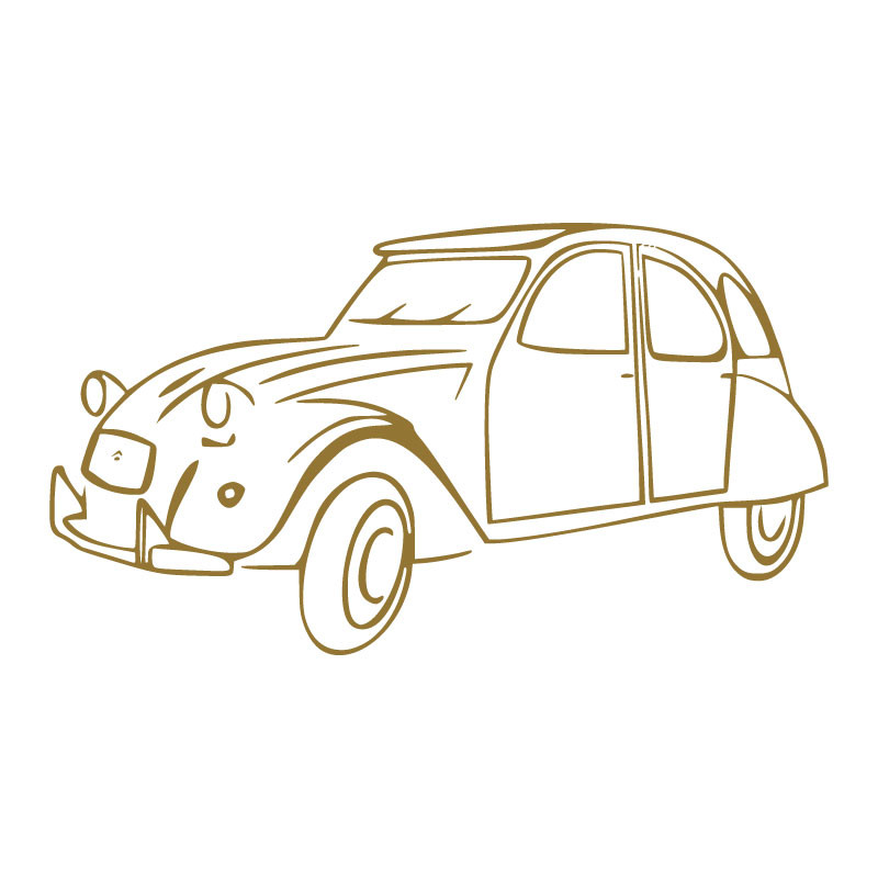 sticker autocollant vinyle 2CV model 1