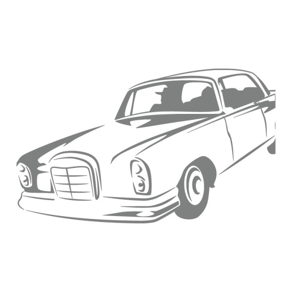 Sticker décoration mercedes années 60