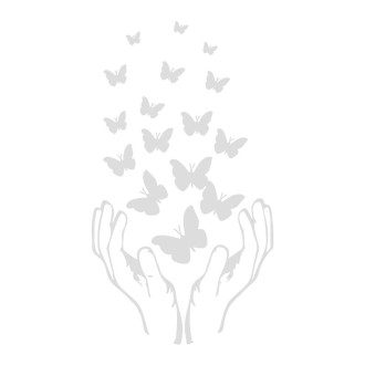 Sticker de vitre envolée papillons