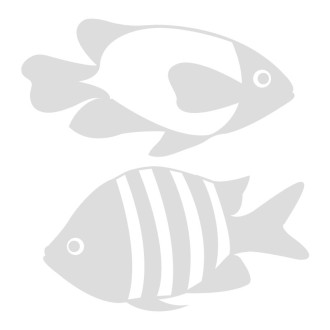 Stickers salle de bain 2 poissons