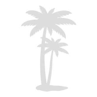 Sticker porte de douche 2 palmiers