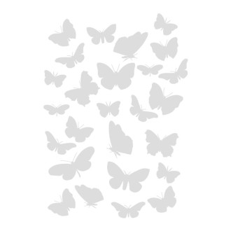 Décoration paroi douche papillons