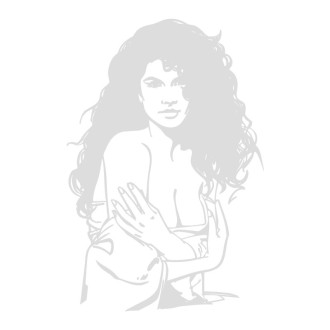 Autocollant sticker fille au bain