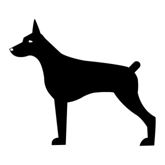 Sticker mural silhouette chien