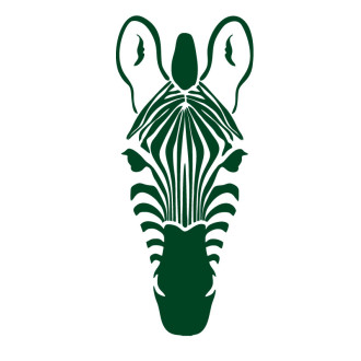 Autocollant tête de zèbre