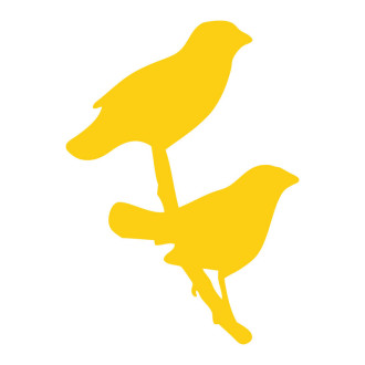 Sticker mural deux oiseaux