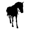 Sticker silhouette de cheval